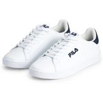 FILA Erkek Courtbay Linear Sneaker, Beyaz Fila Lacivert, 43 EU