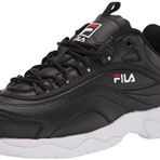 Fila Kadın Disarray Spor Ayakkabı, Siyah/Beyaz/Fila Kırmızısı, 39.5 EU