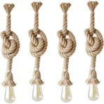 Filaman Home 24 mm Tekli Sarkıt Jüt Halat Avize 120 cm 4 Adet