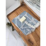 Filda Store Kavak Ağacı Lifinden El Dokuması Midye Desen, Jakarlı, Premium Kalite, Peştemal, Plaj Havlusu, Pareo - 100 x 180 cm - Mavi