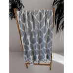 Filda Store Kavak Ağacı Lifinden El Dokuması Midye Desen, Jakarlı, Premium Kalite, Peştemal, Plaj Havlusu, Pareo - 100 x 180 cm - Siyah