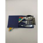 File Kumaş Yıkanabilir Çatal Bıçak Kılıfı ( 2 Adet ) - 20 x 10 cm - Lacivert