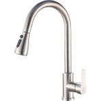 Filia Yapı Fleko Spiralli Eviye Bataryası Mat Krom 151 mm Esnek Boru ile Tezgah Üstü Montaj İçin Dayanıklı Yapı