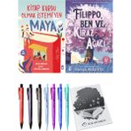 Filippo, Ben ve Kiraz Ağacı ve Kitap Kurdu Olmak İstemeyen Maya 2'li Set - Kalem