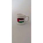 Filistin Bayrağı Baskılı Kupa Bardak, Gazze Hediyelik Kupa Fincan - Beyaz - 300 ml