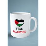 Filistin Palestine Bayrak Baskılı Kupa Bardak Çift Taraflı Kişiye Özel Model 6