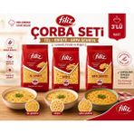 Filiz Çorba Seti 3’lü Karışık Makarna Paket (Tel Şehriye, Arpa Şehriye, Erişte) 3X500 G - Güven Bitkisel