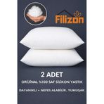 Filizon 2 Adet Boncuk Silikon Yastık Dayanıklı Nefes Alabilir Yumuşak Beyaz