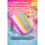 Filkete Kulak Temizleme Mumu Seti 5 Çift 10 Adet Renkli