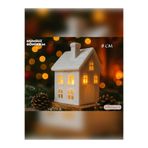 Filkorium3D Minimal Yılbaşı Evi - Yılbaşı LED Mum İçin Ev - 8 CM - PLASTİK - KONSEPT DEKOR