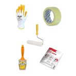 Filli Boya Boyaya Hazırlık Setim 50M2 Örtü+ Kestirme Fırça+Polisan Bant+Beybi ELDIVEN+20CM Rulo