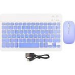 Filli Kutum Kablosuz Bluetooth Klavye Mouse Set Apple iPad Air Uyumlu - Mor