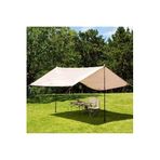 Fillikutum Su Geçirmez Dayanıklı Piknik Kamp Sahil Plaj Güneşlik Koruyucu Tente Gölgelik Çadır 500X300 Cm Tek Ebat Bej