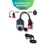 Filşarj Elektrikli Araç Paketi 2 -Şarj İstasyonu - Type(Tip) 2 Ac Şarj Kablosu - Dönüştürücü