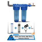 Filter Store Daire Bina Sayaç Girişi 10'' Inch 2 Aşama Su Arıtma Sistemi (YIKANABİLİR-SİLİFOZ)