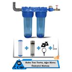 Filter Store Daire Bina Sayaç Girişi 10'' Inch 2 Aşama Su Arıtma Sistemi (YIKANABİLİR-SİLİFOZ)