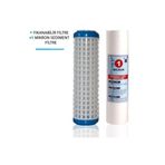 Filter Store Daire Bina Sayaç Girişi 10" Inch 2 Aşama ( Yıkanabilir , 1m Sediment ) Yedek Filtre Seti