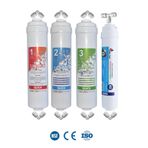 Filter Store Kapalı Kasa Su Arıtma Cihazı Uyumlu Inline 4 Aşamalı Nsf Onaylı Filtre Seti