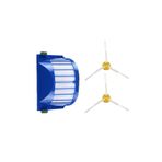 FilterHauz I-robot Roomba 605 606 Uyumlu 3 Parça Yedek Filtre Fırça Seti, Siyah 701039IR605