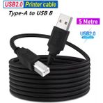 Filtreli Printer Cable USB2.0 Yazıcı Kablosu Hp Epson Canon Xerox Brother (5 Metre)