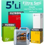 Filtron Alfa Mito 1.3 Dizel Filtre Bakım Seti Liqui Moly Motor Yağlı (2009-2018) 5 Li