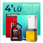Filtron Alfa Romeo 147 1.6 TS Motul Motor Yağlı 2001-2010 4'lü Bakım Seti