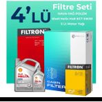 Filtron BMW 1.16i Shell Motor Yağlı 2011-2015 4'lü Filtre Bakım Seti