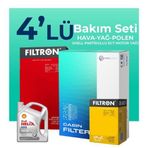 Filtron BMW X6 35 Dizel Shell Motor Yağlı 2008-2011 4'lü Filtre Bakım Seti