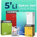 Filtron Dodge Nitro 2.8 Dizel Shell Motor Yağlı 2007-2012 5'li Filtre Bakım Seti
