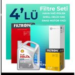 Filtron Fiat Idea 1.4 Benzinli Shell Motor Yağlı 2004-2010 4'lü Filtre Bakım Seti