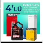 Filtron Fiat Linea 1.4 Benzin Motul Motor Yağlı 2009-2017 4'lü Filtre Bakım Seti