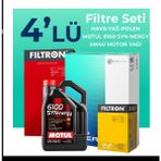 Filtron Fiat Linea 1.4 T-Jet Benzin Motul Motor Yağlı 2009-2017 4'lü Filtre Bakım Seti