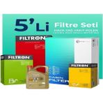 Filtron Fiat Linea 1.6 Dizel Castrol Motor Yağlı 2009-2017 5'li Filtre Bakım Seti