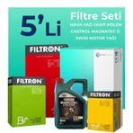 Filtron Ford C-Max 1.5 Dizel Castrol Motor Yağlı 2015-2019 5'li Filtre Bakım Seti