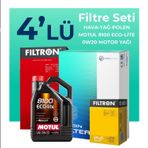 Filtron Ford Fiesta 1.1 Benzinli Motul Motor Yağlı 2017-2020 4'lü Filtre Bakım Seti