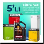 Filtron Ford Focus 1.5 Dizel Otomatik Motul Motor Yağlı 2018-2024 5'li Filtre Bakım Seti