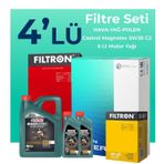 Filtron Hyundai Santa FE 2.2 Dizel Castrol Motor Yağlı 2009-2013 4'lü Filtre Bakım Seti