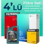 Filtron Isuzu D-Max 2.5 Castrol Motor Yağlı 2012-2017 4'lü Filtre Bakım Seti