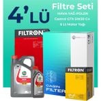 Filtron Nissan Qashqai 1.6 Dizel Castrol Motor Yağlı 2014-2020 4'lü Filtre Bakım Seti