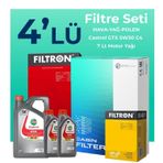 Filtron Nissan Skystar 2.5 Dizel Castrol Motor Yağlı 1997-2008 4'lü Filtre Bakım Seti