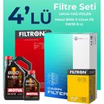Filtron Nissan X-Trail 1.3 Benzin Motul Motor Yağlı 2019-2021 4'lü Filtre Bakım Seti