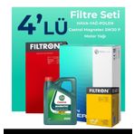 Filtron Peugeot 208 1.2 Castrol Motor Yağlı 2012-2018 4'lü Filtre Bakım Seti