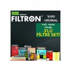 Filtron Renault Fluence 1.6 2010-2016 3'lü Filtre Bakım Seti