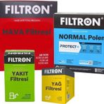 Filtron Renault Megane 2 1.6 16V Filtre Bakım Seti 2003-2009 4F Hava-Yağ-Yakıt-Normal Polen