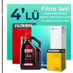 Filtron Skoda Rapid 1.4 TSI Motul Motor Yağlı 2015-2017 4'lü Filtre Bakım Seti