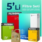 Filtron Volkswagen Caddy 1.6 Dizel Filtre Bakım Seti Castrol Motor Yağlı (2010-2015) 5 Li