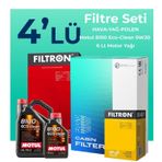 Filtron Volvo V40 1.5 Benzin Motul Motor Yağlı 2015-2019 4'lü Filtre Bakım Seti