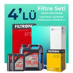 Filtron Volvo V90 Cross Country 2.0 Dizel D5 Filtre Bakım Seti Liqui Moly Motor Yağlı (2018-2020) 4 Lü