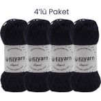 Filyarn Silky Örgü Ipi Seti, Viscose, Motif Ipi, Kazak Ipi, Bebek Ipi, Amigurumi Ipi, Hırka Ipi, Yastık Ipi - Koyu Lacivert