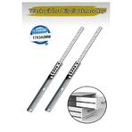 Fimax FMX342 Teleskopik İnce Bilyeli Dolap Çekmece Rayı Sürgüsü Metal En 17 mm Uzunluk 34,2 cm (1 Takım)